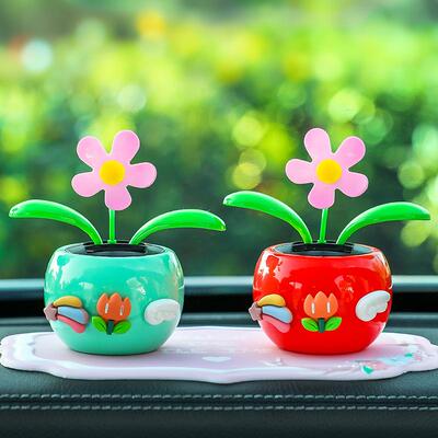 太阳能花朵车载摆件汽内饰