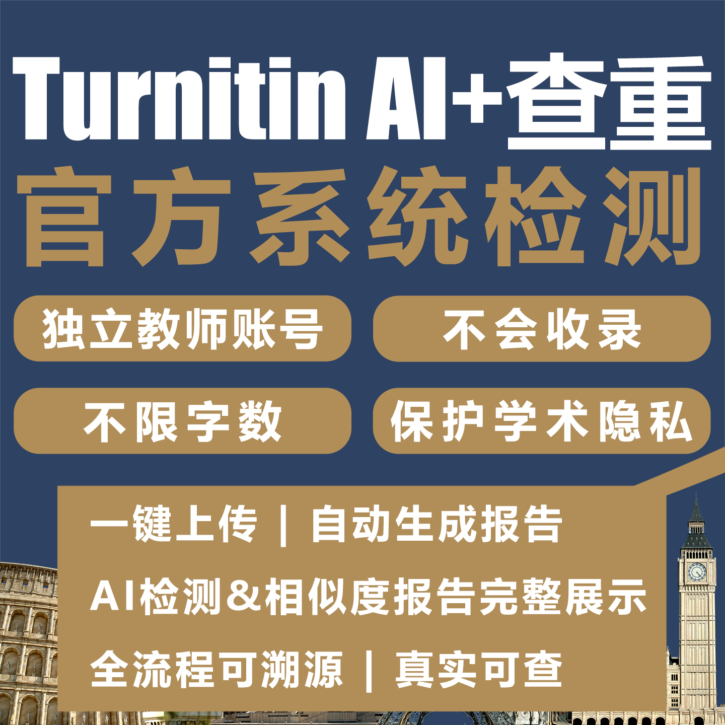 turnitin ai检测查重教师版国际版检查英文查重人工智能查重香港
