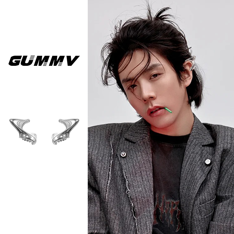 设计感耳夹男一体式假耳环男生