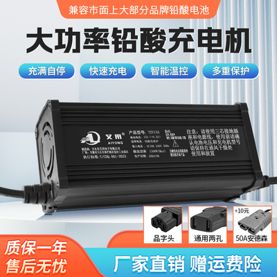艾用电三轮四轮充电器铅酸快充