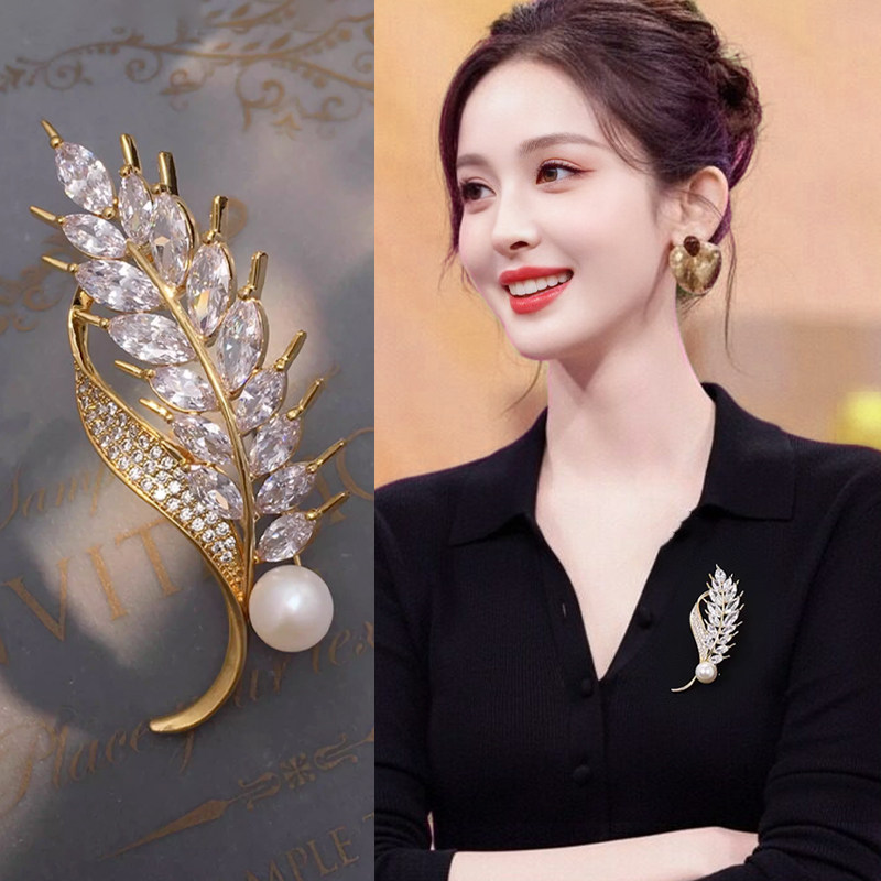 精致金色麦穗胸针女款高端时尚百搭胸花高级奢华气质别针大衣配饰,饰品/流行首饰/时尚饰品新,胸针,淘宝优惠券,粉丝福利购,淘宝优惠卷