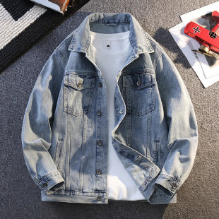 超复古哒 2025高品质牛仔外套男上衣百搭痞帅慵懒翻领美式 春季 新款