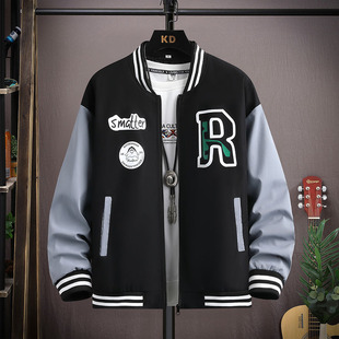 青少年外套男秋冬季潮流港风学生休闲夹克潮牌百搭加绒加厚棒球服