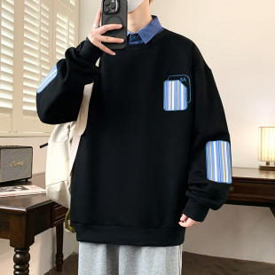 初中高中学生帅气大童男装 青少年卫衣男POLO衫 上衣 春秋季 2024新款