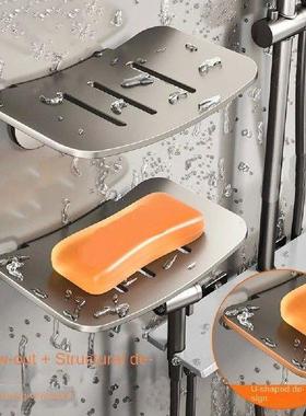 Useful Wall Mounted Soap Dish Metal Drainable Storage Rack