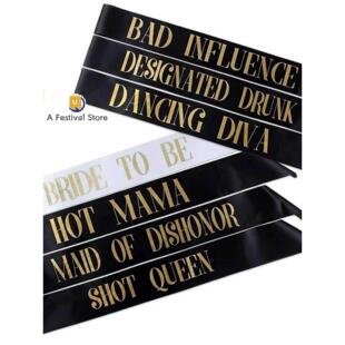 7pcs/set Team Bride Bachelorette Party shoulder strap Bride