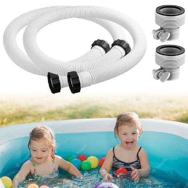 1.5in Diameter Pool Filter Pump Hose with Hose Adapters