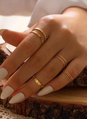 Cross-border rings hot-selling alloy joint ring set 关节戒指