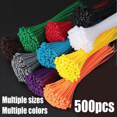 500pcs nylon cable ties Cable management Zip ties 4+6+8+10in