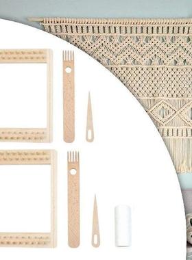 Wooden Weaving Looms Kit Mini 7.87inchx5.91inch Portable