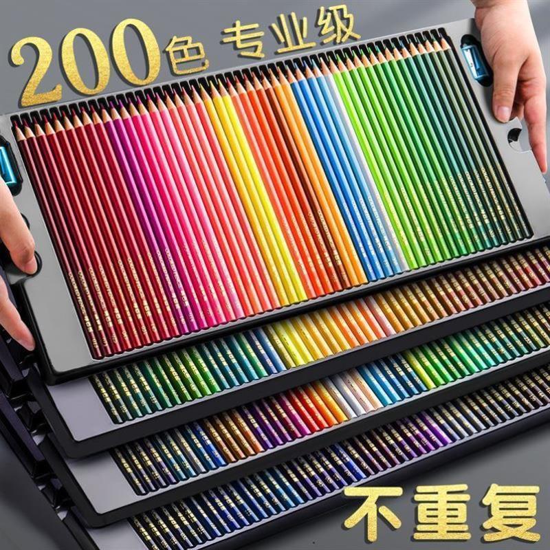 colour pencil painting students use 48 colour pencils with a