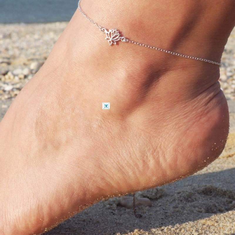 Yoga Anklet Summer Jewelry Lotus Flower Anklets Color Stain