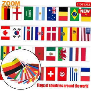 100 Countries Flag Bunting World Flags banner Colored flags