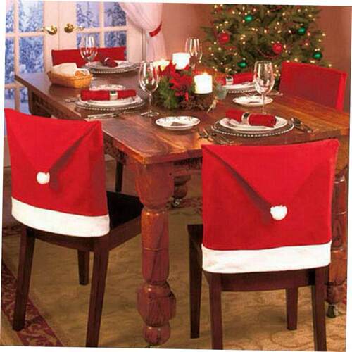 4Pcs Christmas Chair Cover Christmas Decorations For Home