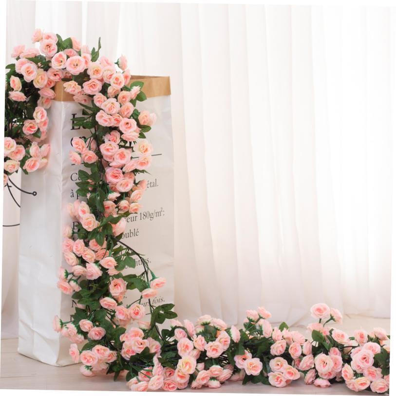 2m Artificial Flowers Rose Ivy Vine Wedding Decoration Real