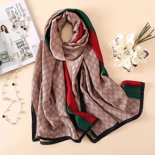 Women Fashion Print Silk Scarf Luxury Brand Warm 180X90CM Sc