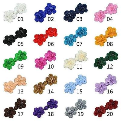 10 Pairs Flower Chinese Handmade Cheongsam Buttons Sewing