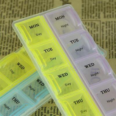 free shipping 7 days weekly tablet pill medicine box holder