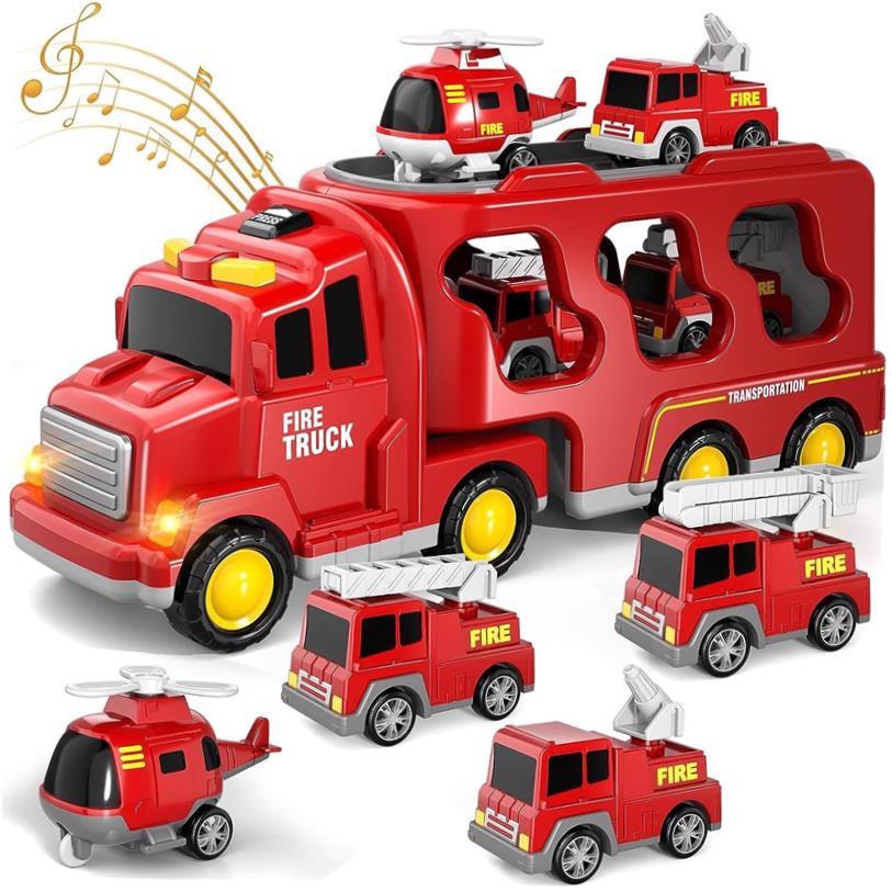 TEMI Diecast Carrier Truck Toys Cars Engineering Vehicles