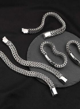 不锈钢嘻哈钛钢Brlet男士编织D