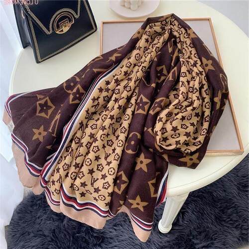 Luxury Fashion Scarf Ladies Cotton Linen Large Size Shawl Ol