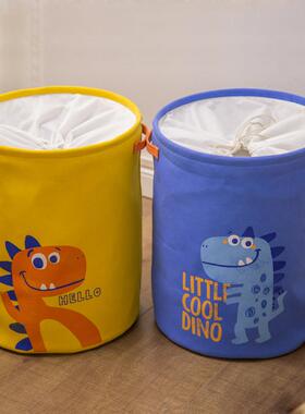 Cartoon Dinosaur Dirty Laundry Basket Thicken Lining Foldabl