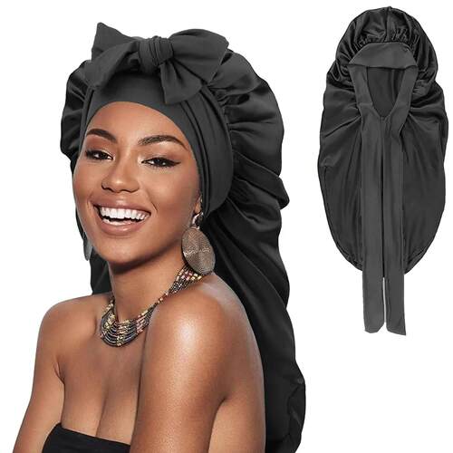 Women's Fashion Bonnet Long Edition Silk Smooth Colored