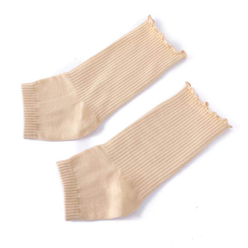 纯棉护脚踝露趾花边袜男女保暖护脚跟半截袜夏季薄款脚腕脚脖袜套