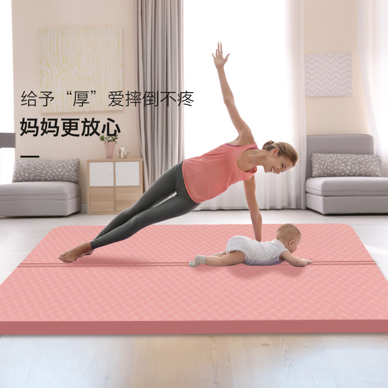 30mm加厚专业跳绳垫 tpe家用室内健身隔音减震防滑瑜伽垫图片