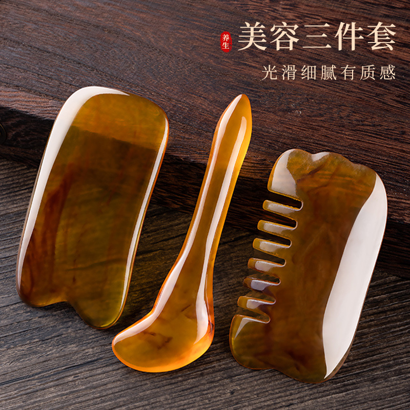 面部拨筋棒眼部提位穴位按摩板全身脸颈拔经络点穴美容棒套装