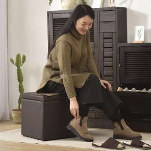 凳 两用成人客厅实木换鞋 套框箱收纳筐储物凳子收纳柜可坐方便 鞋