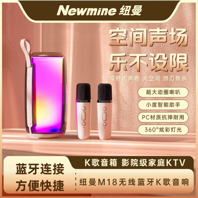 克风户外唱歌小型家庭ktv纽曼M18