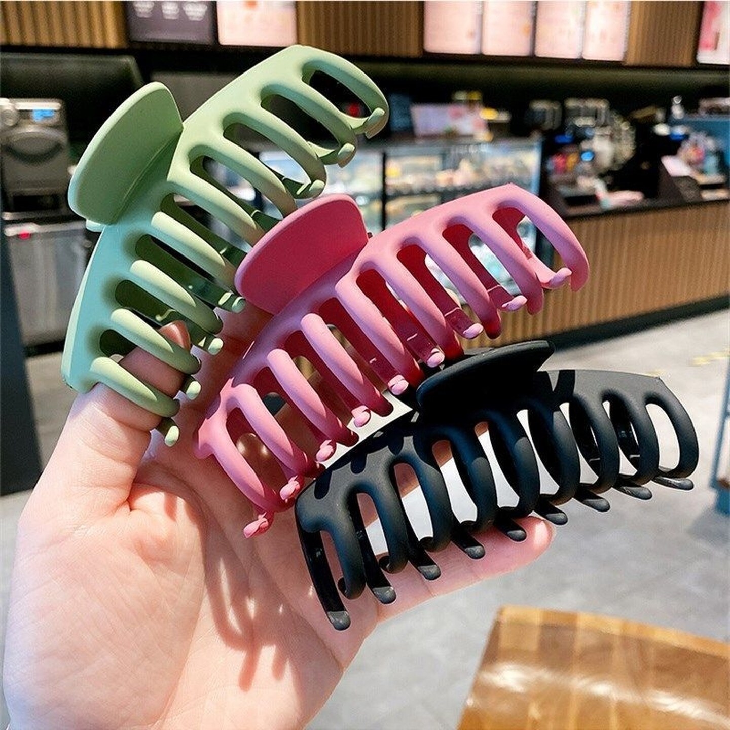 韩版极简骨夹洗澡头发抓夹优雅气质发卡女后脑勺发夹头饰鲨鱼夹子