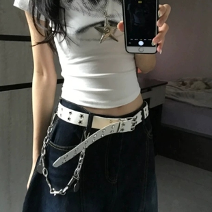 女士y2k黑色皮带2026新款配牛仔裤复古腰带腰带女款高级设计小众