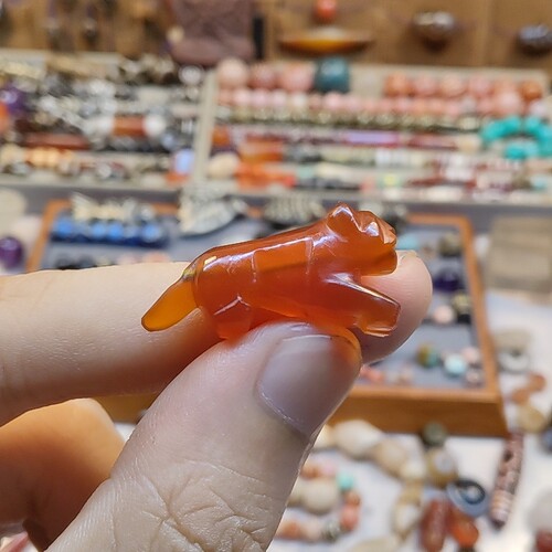萨珊玉髓老虎.狮子DiY配珠.主珠.手链.项链.锁骨链配件随机发