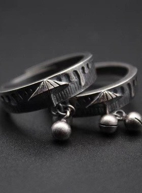 元素复古作旧设计《纸伞问情》戒指情侣泰银流行学生文艺男女对戒