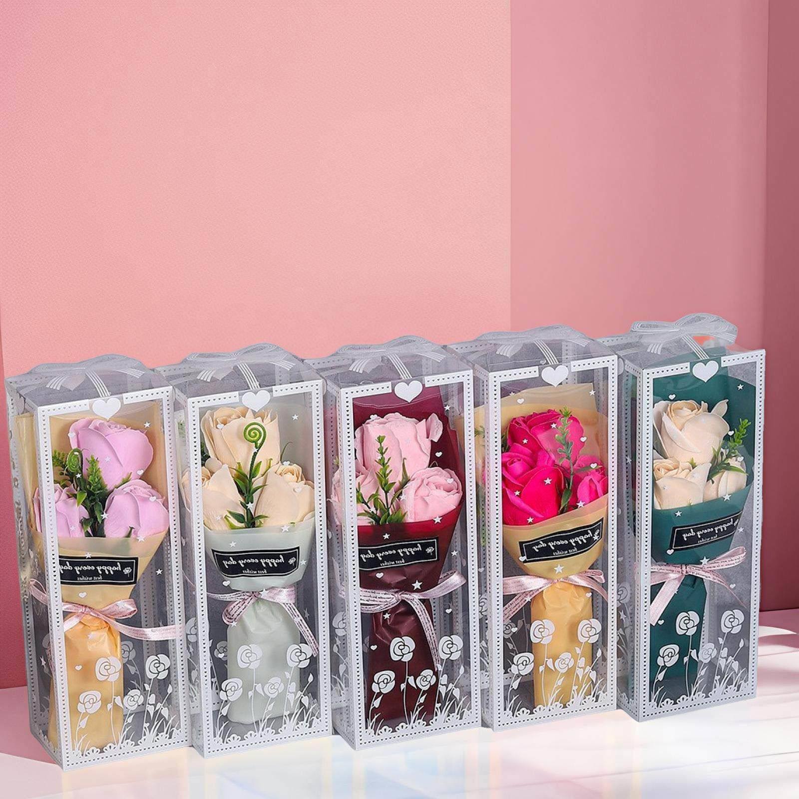 跨境香皂花礼盒手提3朵玫瑰花盒伴手礼仿真玫瑰花520小礼品地摊花,节庆用品/礼品,创意礼盒/礼品套组,淘宝优惠券,粉丝福利购,淘宝优惠卷