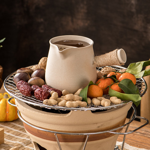 围炉煮茶壶陶土套装纯色釉面