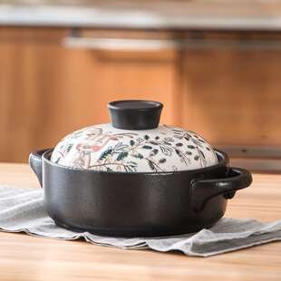 电磁炉砂锅专用炖锅燃气灶通用煲汤锅家用明火两用陶瓷沙锅耐高温