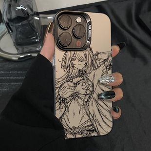 A6GTA7A58A96A97 学生A1A3A5活力版 日系线条黄泉适用OPPOReno151413手机壳K12K13TurboPro彩银磨砂FindX9 X8S