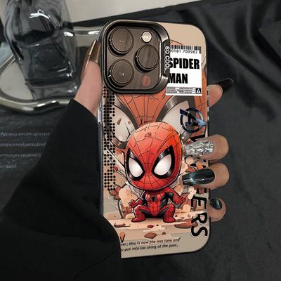 新款漫威蜘蛛侠适用OPPOReno151413手机壳K12K13Turbo彩银磨砂FindX9/X8S+A6Pro学生A1A2A3A5活力版A58A96A97