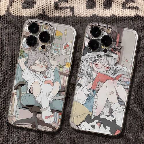 可爱猫猫女孩适用iQOOZ11Z10Turbo+Z9Z8Z7Z6手机壳爱酷iQOO15T131211透明iQOONeo11109SPro+87竞速版65se学生