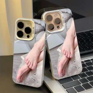 ins风性感美腿适用vivoS50Promini手机壳S30s20s19s18s17s16s15彩银磨砂X300X200SX100Ultra学生X90X80X70X60