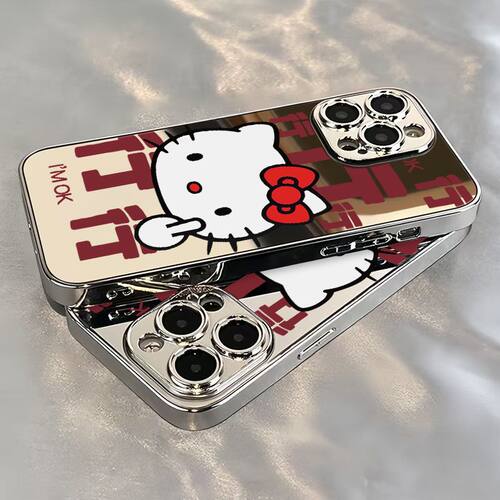 镜面行行行Kitty猫适用iQOOZ10Turbo+Z9Z8Z7Z6x手机壳iQOO15131211爱酷iQOONeo11109SPro+87竞速版6SE学生U5x