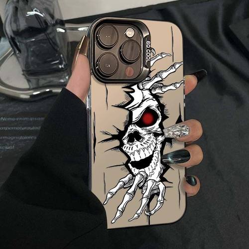 暗黑红眼骷髅头适用荣耀Power畅玩60/70Plus手机壳40030020010090彩银Magic8学生x70ix30x40GTx50i+Play78T9T