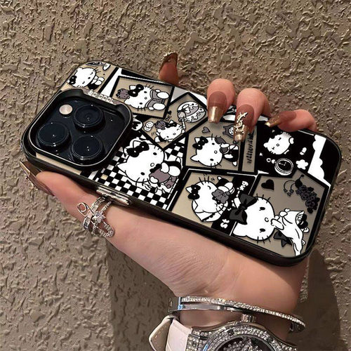 照片猫咪猫适用iPhone17Air/16Promax手机壳彩银磨砂苹果111213mini/1415Plus学生XRXS高级感SE3代6s/78Plus