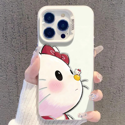 侧脸可爱KT猫适用GT8真我Neo7Turbo手机壳GTNeo5/Neo6SE彩银磨砂Realme1514Pro+V70sV60V50V25学生Q5狂欢版
