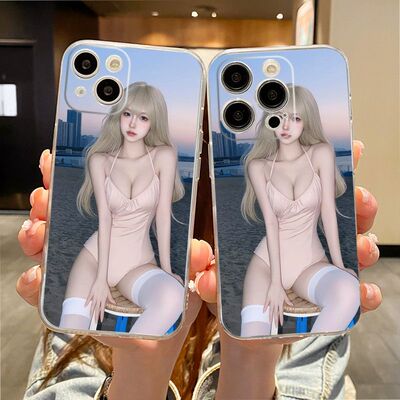 韩系泳衣女孩适用OPPOReno1514手机壳透明K12K13Turbo软FindX9Pro/X8S+X7Ultra学生A1A3A5活力版a58a93a96a97