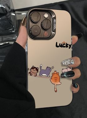 幸运杂技小猫适用vivoS50ProminiS30s20s19s18s17手机壳彩银磨砂X300X200S学生Y500y300Ty200iy100iy78+y36m