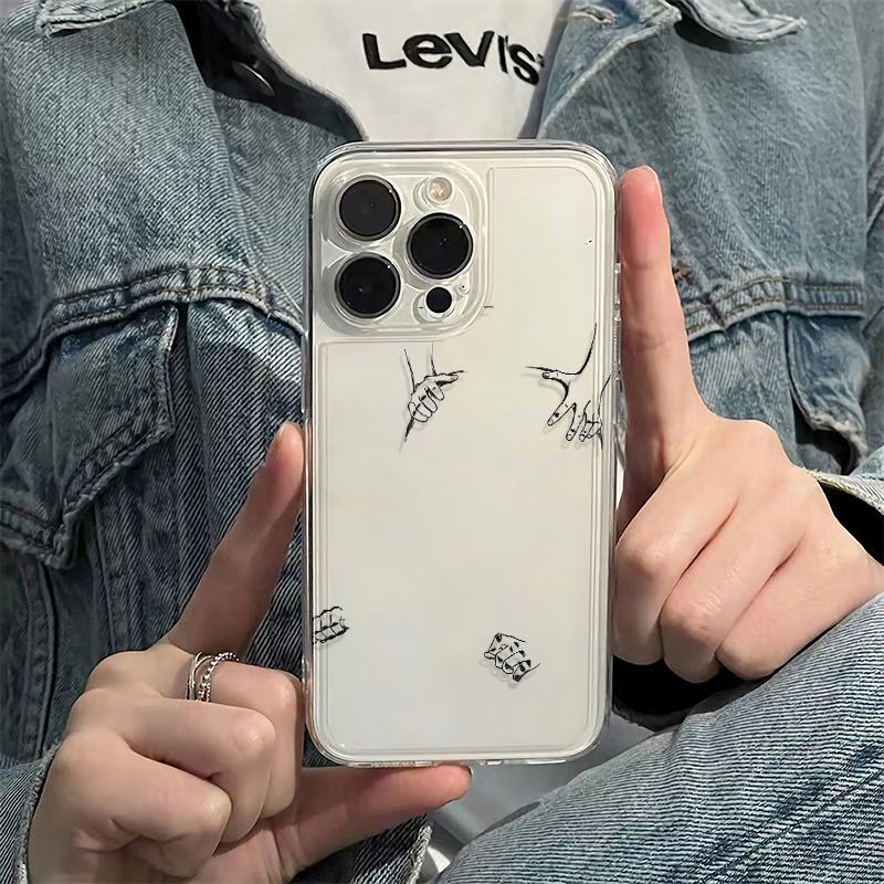 创意抽象手指手适用真我GTNeo3/Neo2T手机壳realme1012Pro+透明V11V13V20V15V25V30tV50sV60学生Q3iQ5狂欢版